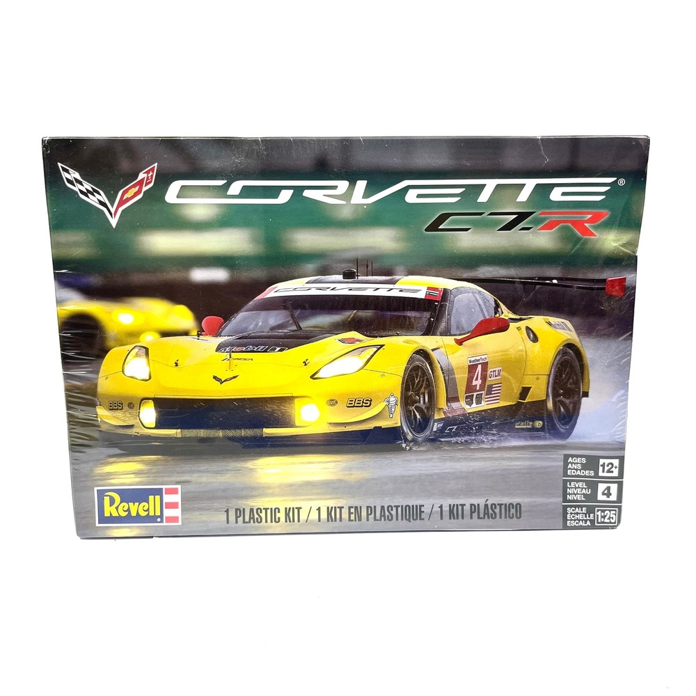 Revell Corvette C7.R 1:25 Scale Plastic Model Car Kit 85-4304 Skill Level 4 NEW